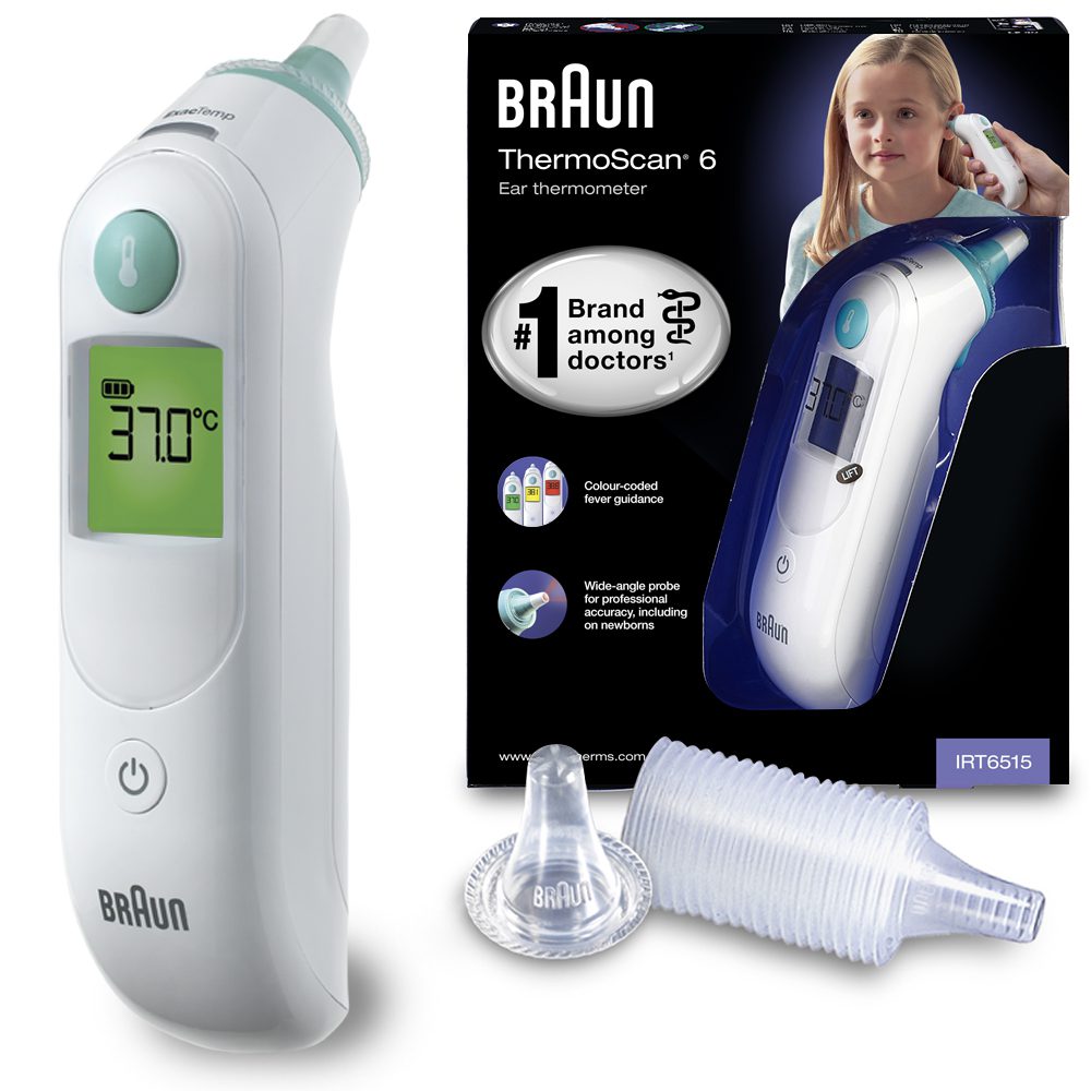  Braun ThermoScan 6, IRT6515 – Digital Ear Thermometer for  Adults, Babies, Toddlers and Kids – Fast, Gentle, and Accurate with Color  Coded Results : Health & Household